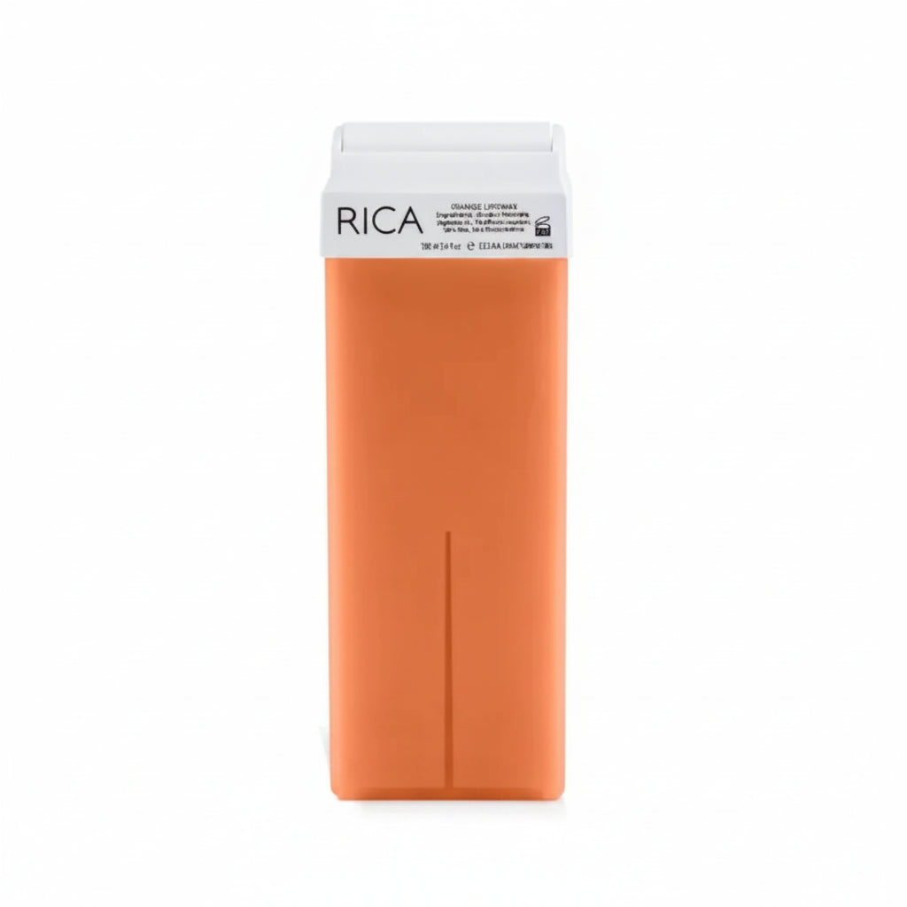 RICA Orange Roll-On Liposoluble Wax 100ml – Energizing Wax for All Skin Types