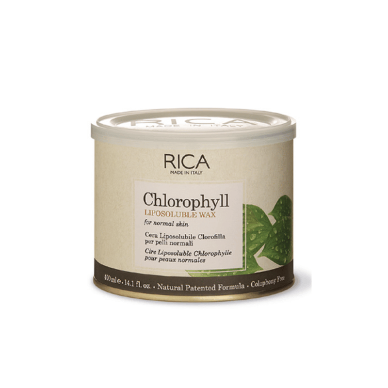 RICA Chlorophyll Liposoluble Wax 400ml – Natural Soothing Wax for Sensitive and Normal Skin