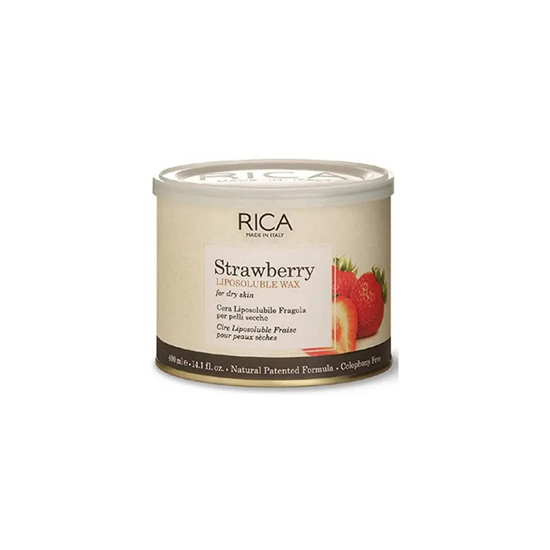 Rica Strawberry Liposoluble Wax 400ml – Gentle, fragrant body wax at Ziofy.pk