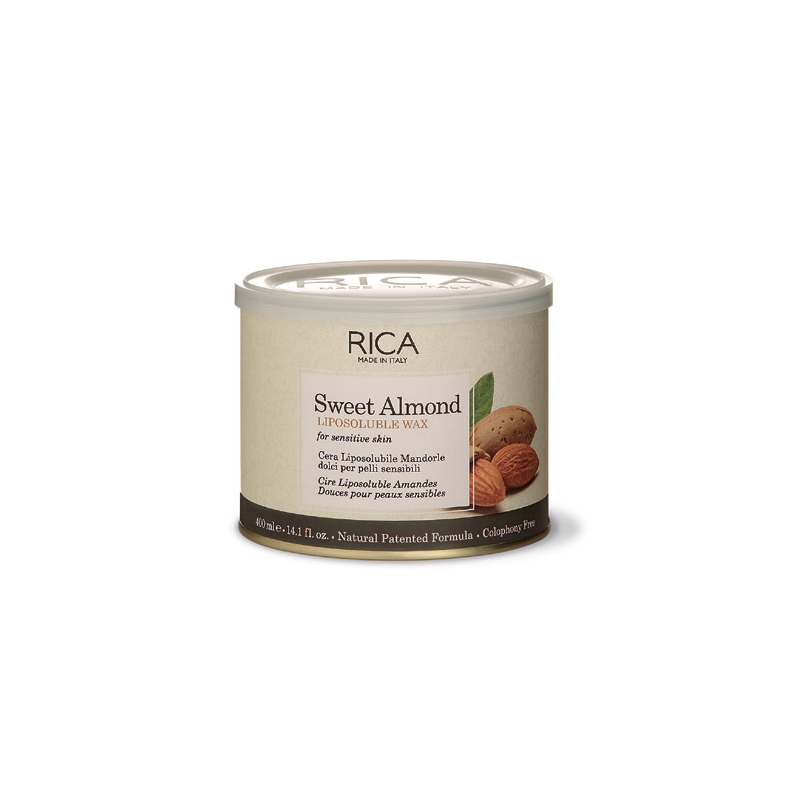 Rica Sweet Almond Liposoluble Wax 400ml – Gentle wax for sensitive skin at Ziofy.pk