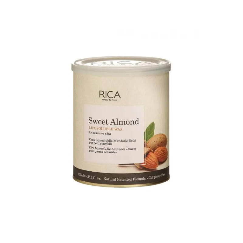 Rica Sweet Almond Liposoluble Wax 800ml – Gentle wax for sensitive skin at Ziofy.pk