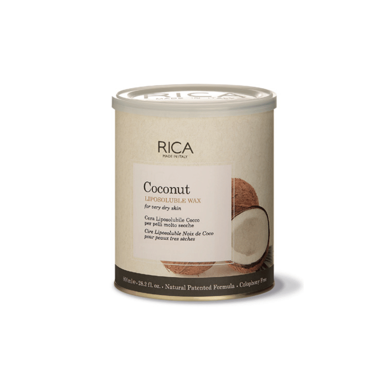 RICA Coconut Liposoluble Wax 800ml – Gentle, Nourishing Wax for Dry and Sensitive Skin