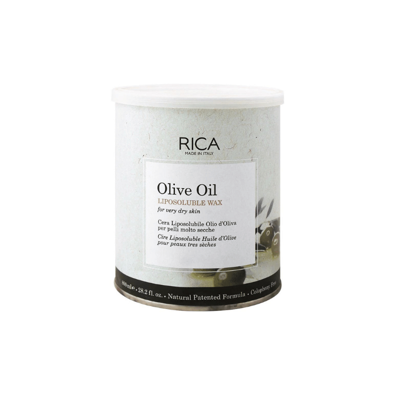 RICA Olive Oil Liposoluble Wax 800ml – Nourishing, Gentle Wax for Dry and Sensitive Skin
