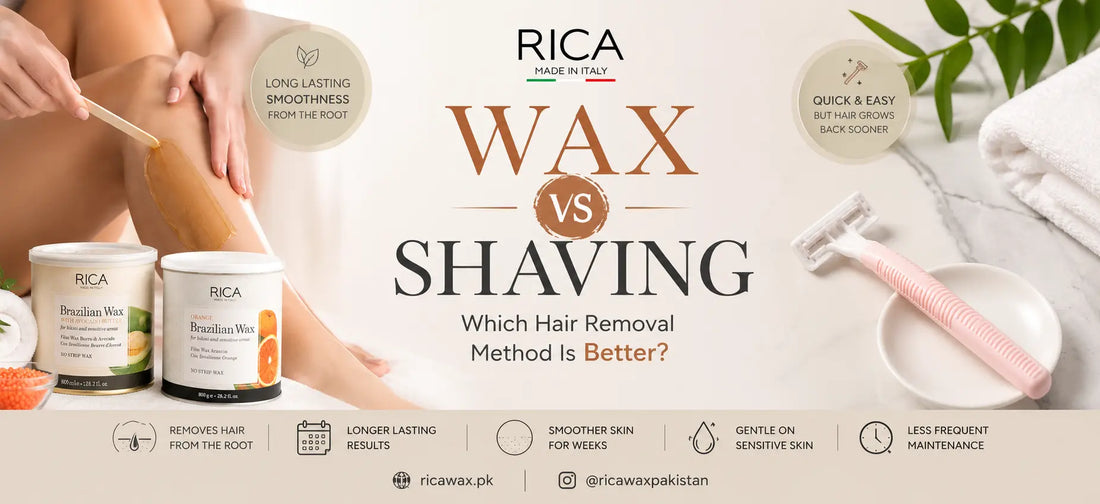 Wax vs Shaving comparison showing the differences between hair removal methods for smooth skin