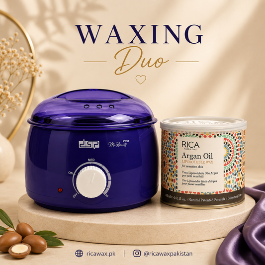 Blue Wax Heater with Rica Liposoluble 400ml Wax kit