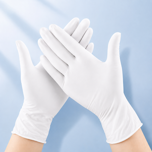 Disposable White gloves for professional salon and beauty use