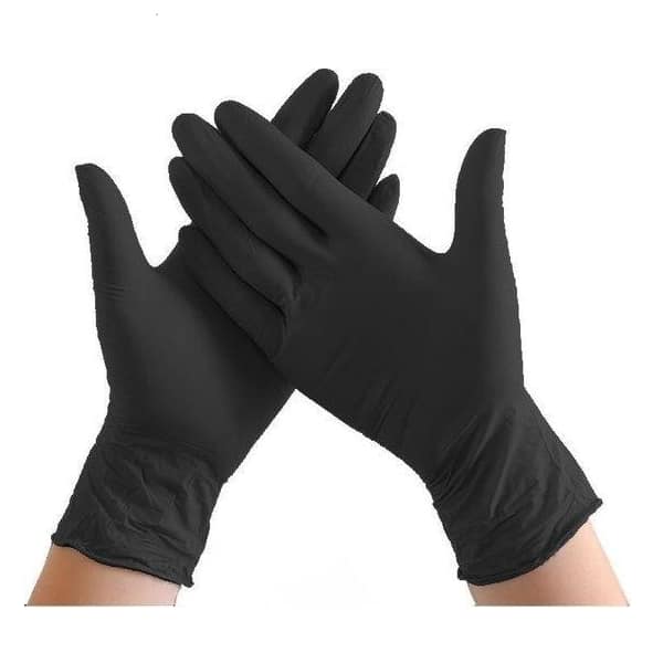 Premium disposable black gloves for waxing & hair removal