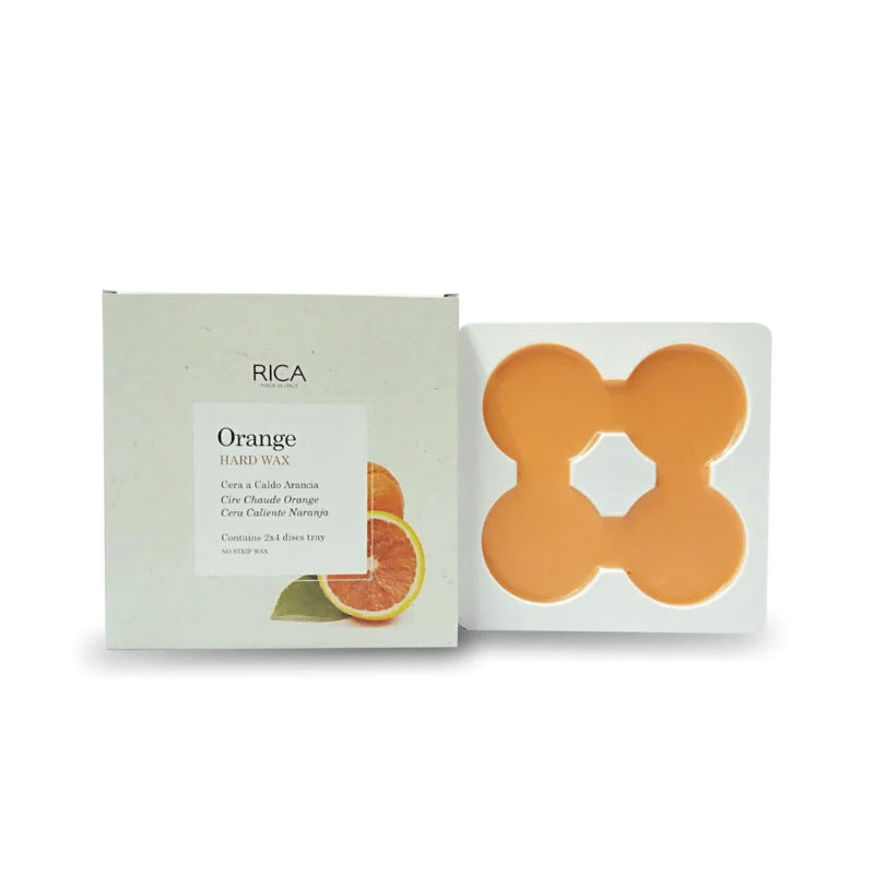RICA Orange Hard Wax Tray 1000gm professional stripless wax for smooth hair removal