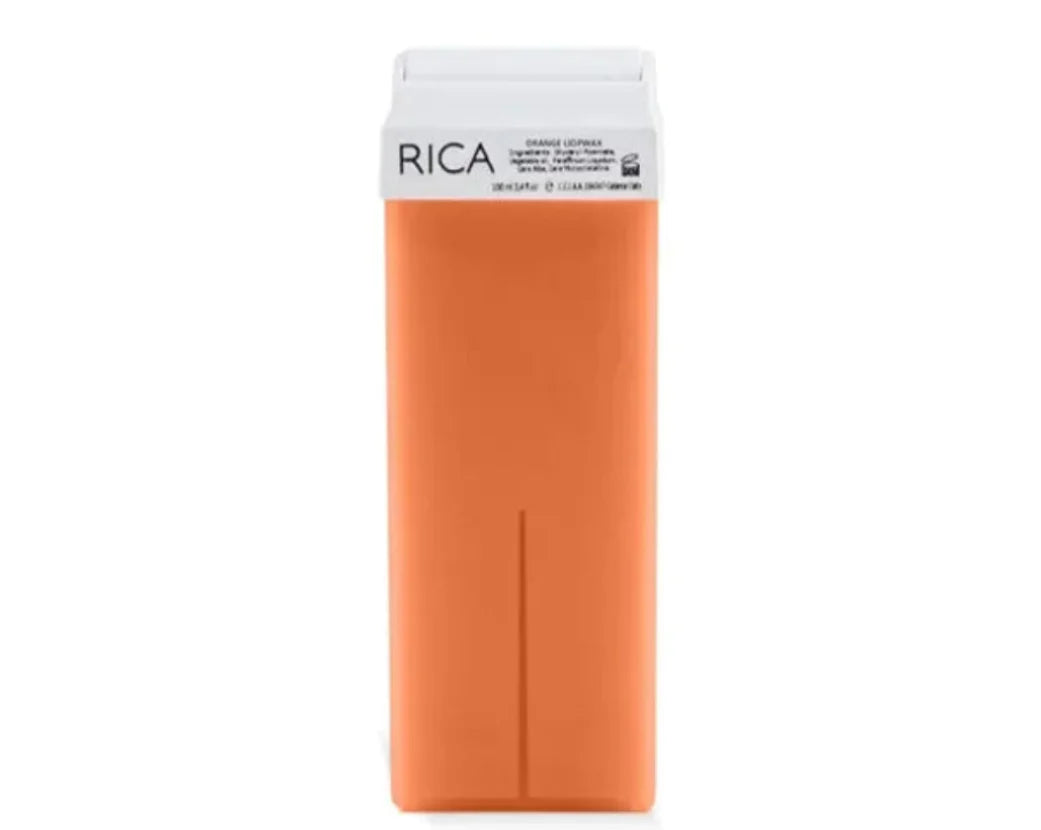 RICA Orange Roll-On Liposoluble Wax 100ml – Energizing Wax for All Skin Types