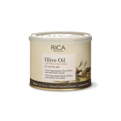 RICA Olive Oil Liposoluble Wax 400ml – Gentle Nourishing Wax for Dry and Sensitive Skin