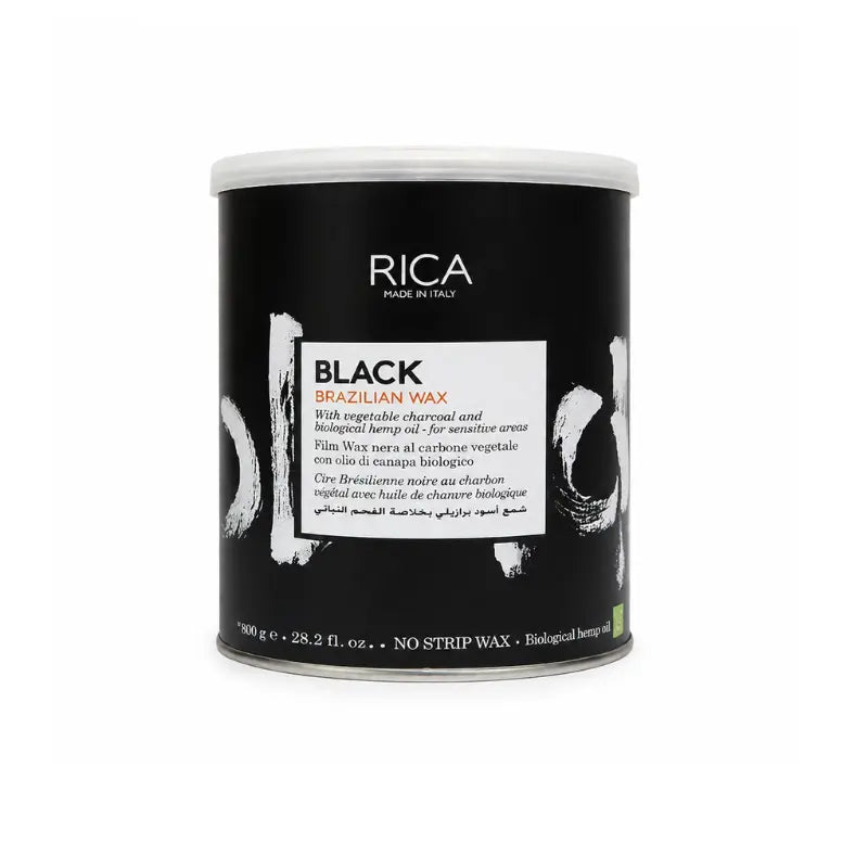 Rica Black Stripless Wax 800ml for long-lasting smooth skin
