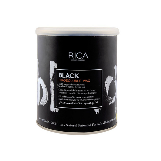 RICA Black Liposoluble Wax 800ml – Activated Charcoal Wax for Deep Cleansing and Smooth Skin