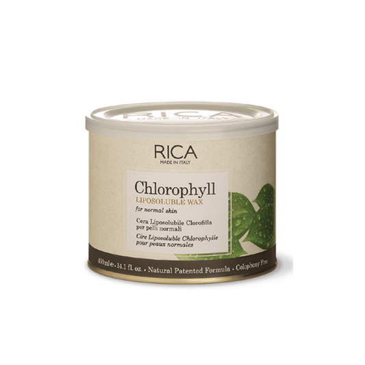 RICA Chlorophyll Liposoluble Wax 400ml – Natural Soothing Wax for Sensitive and Normal Skin