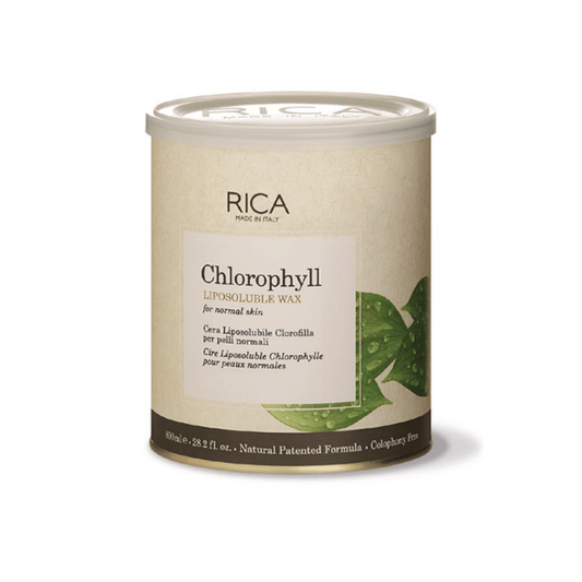 RICA Chlorophyll Liposoluble Wax 800ml – Natural Soothing and Detoxifying Wax for Sensitive Skin