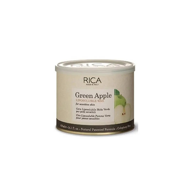 Rica Green Apple Liposoluble Wax 400ml – Wax for Sensitive Skin Available at Ziofy.pk