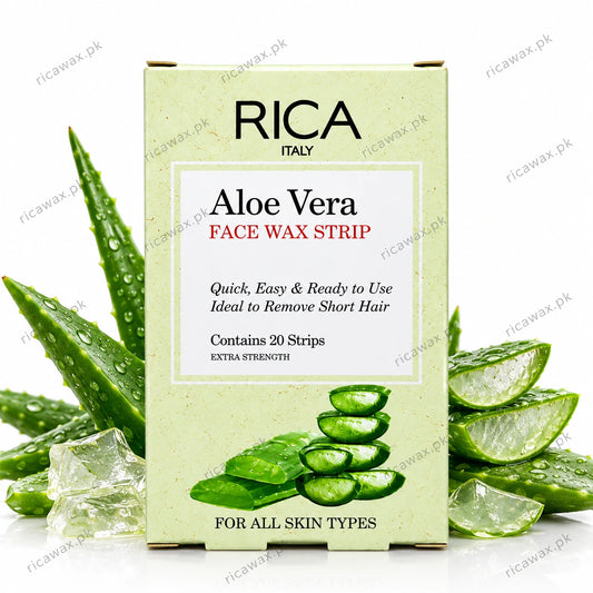Original RICA Aloe Vera Facial Wax Strips From ricawax.pk