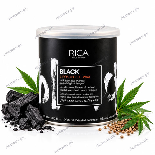Buy RICA Black Liposoluble Wax 800ml at ricawax.pk