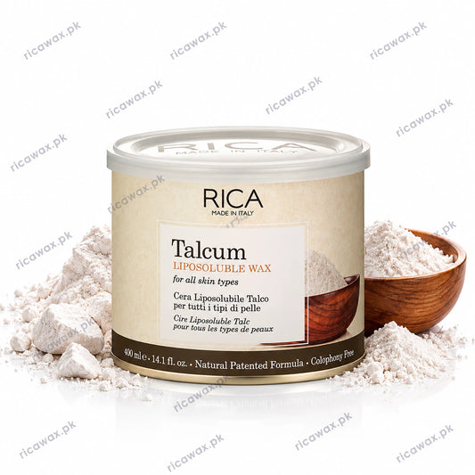 Buy RICA Talcum Liposoluble Wax 400ml online at ricawax.pk