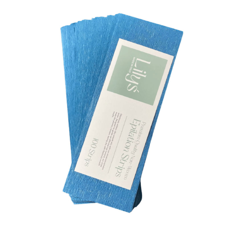 Lily's Paper Waxing Strips – 100 Pcs Pack (Blue Color) | Buy Affordable Wax Strips in Pakistan at ricawax.pk