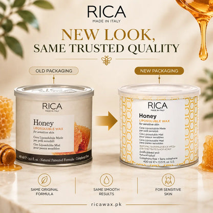 Original Rica Honey Liposoluble Wax 400ml In New Packaging Available in Pakistan