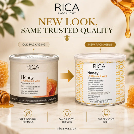 Original Rica Honey Liposoluble Wax 400ml In New Packaging Available in Pakistan