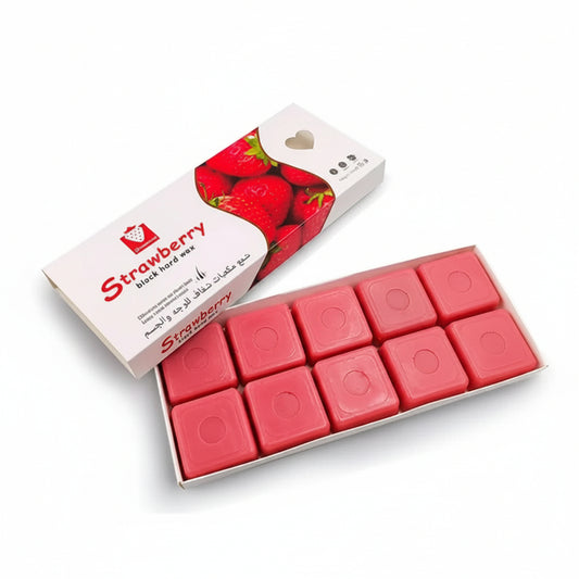 Strawberry Block Hard Wax No Strip – Italian Designed Hard Wax for Entire Body Hair Removal
